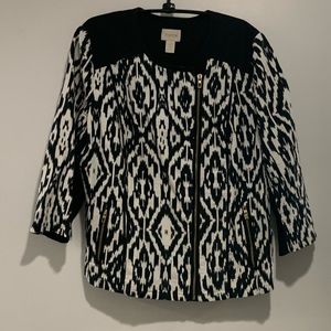 Chico’s Black/White Jacket